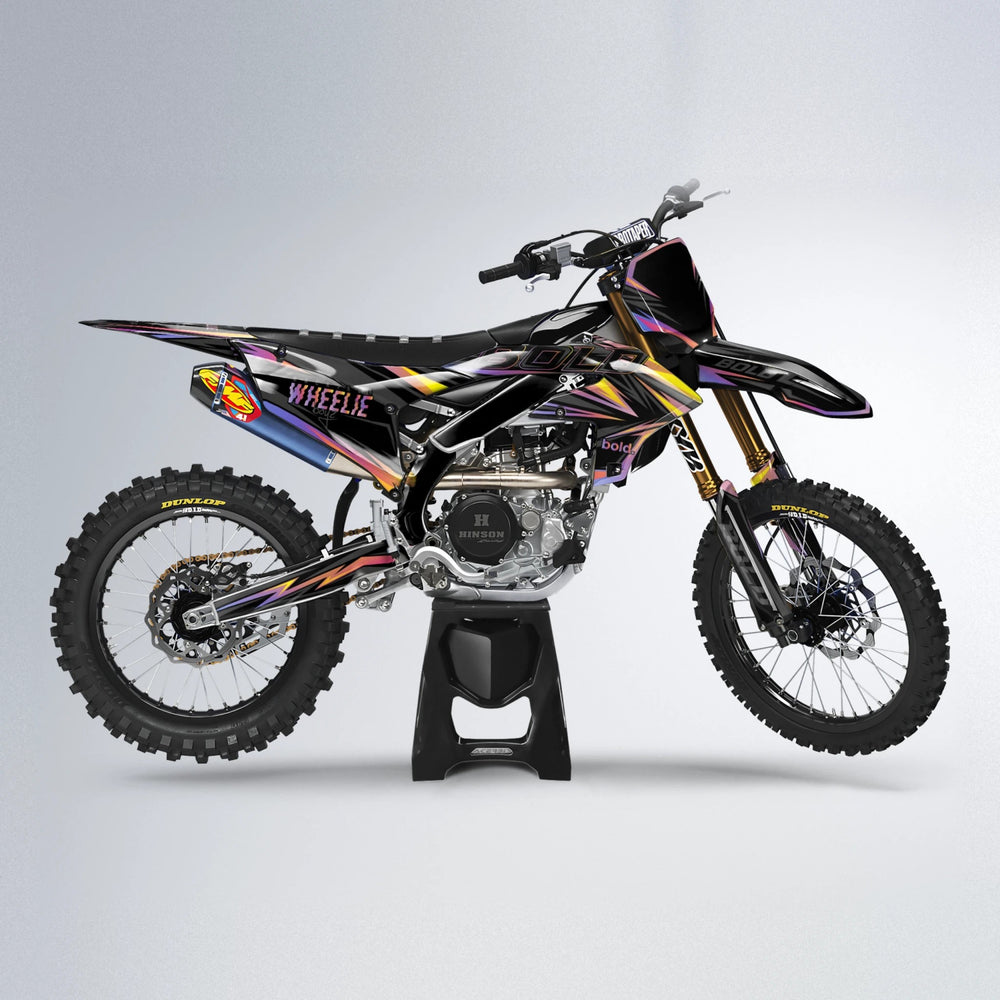 STORM Yamaha YZF MX motocross graphics kit in Pink & Yellow