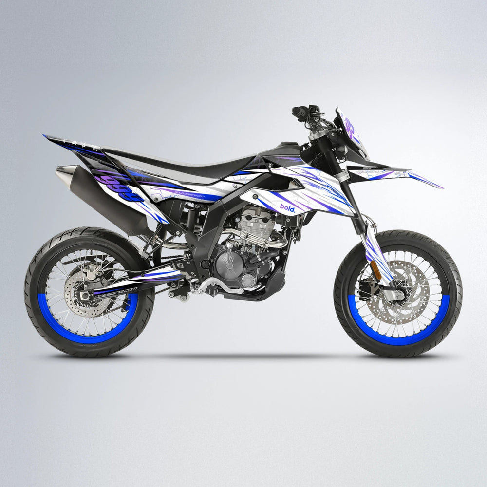 SUNRISE Aprilia SX 125 supermoto graphics kit in Blue