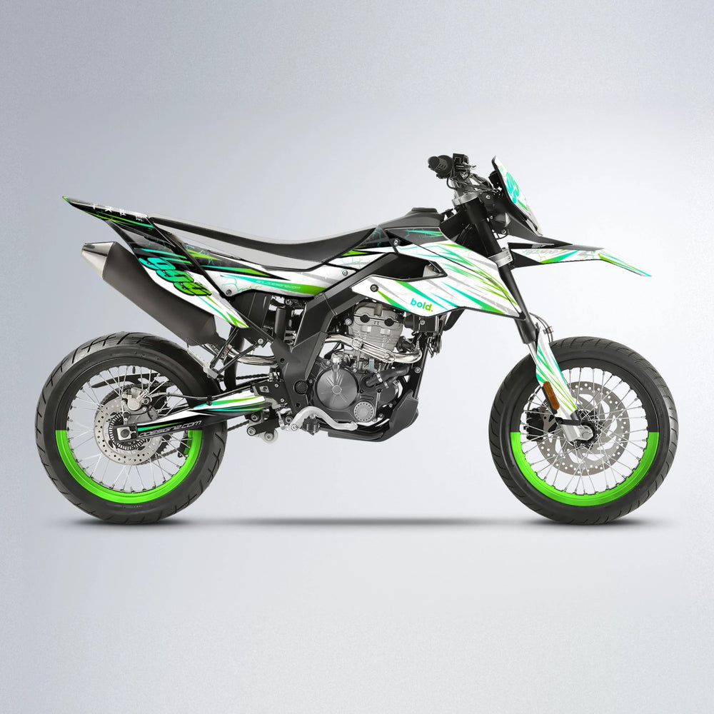 SUNRISE Aprilia SX 125 supermoto graphics kit in Green
