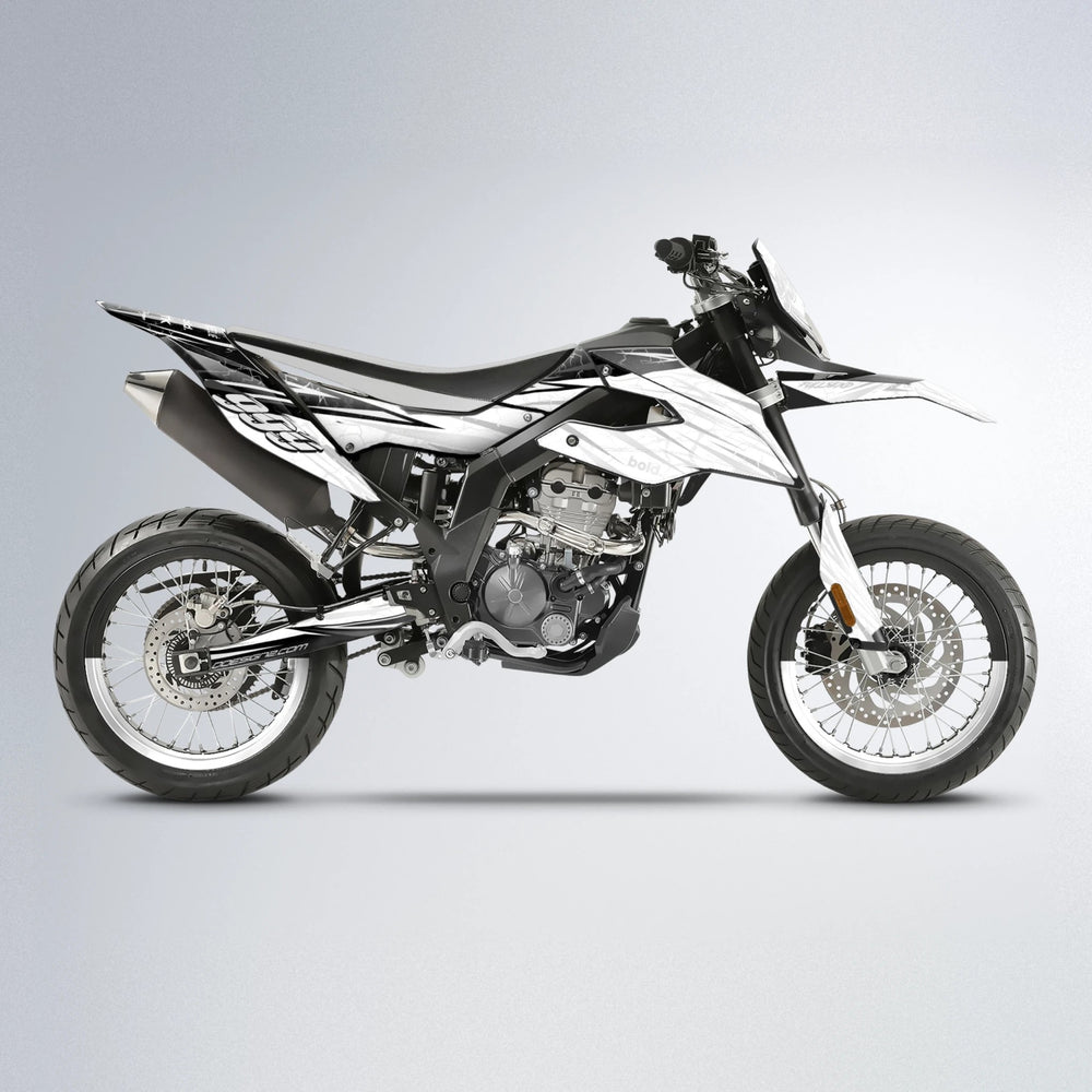 SUNRISE Aprilia SX 125 supermoto graphics kit in White