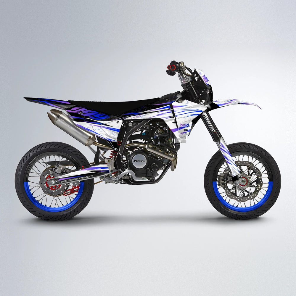 SUNRISE Fantic supermoto graphics kit in Blue