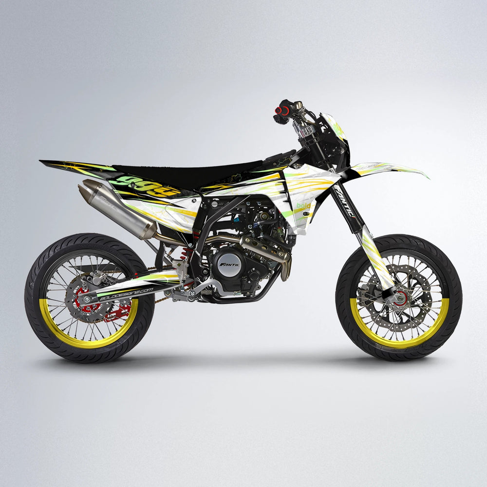 SUNRISE Fantic supermoto graphics kit in Yellow