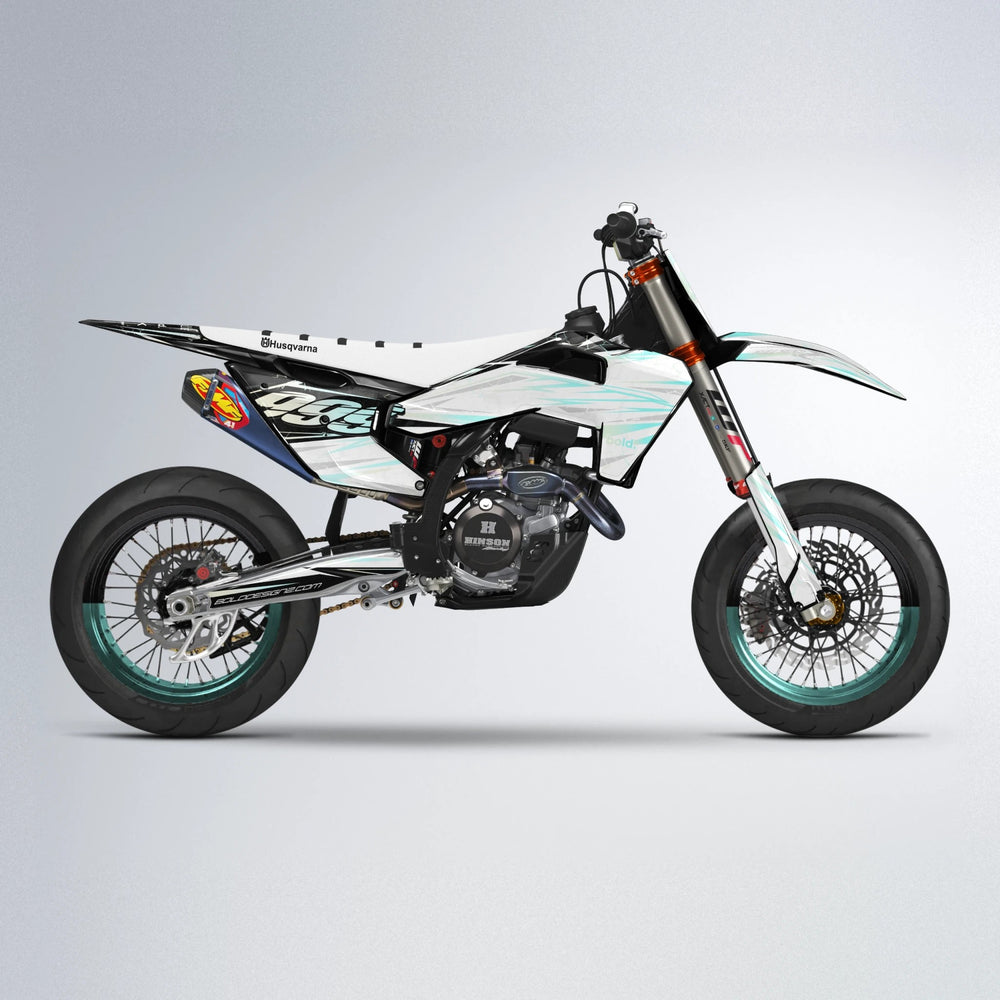 SUNRISE Husqvarna FE/TE supermoto graphics kit in Mint