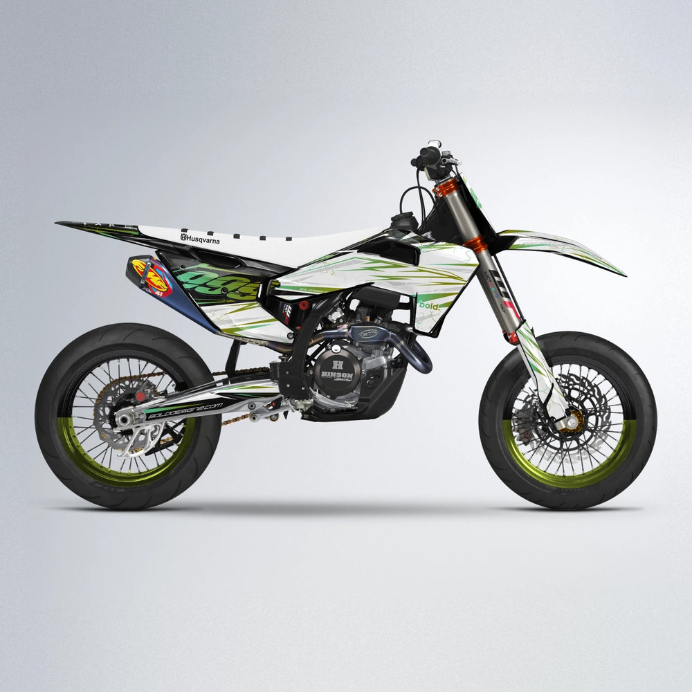 SUNRISE Husqvarna FE/TE supermoto graphics kit in Olive