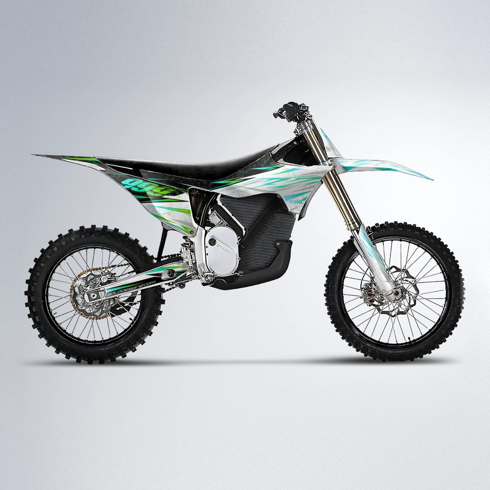 SUNRISE Stark Varg MX motocross graphics kit in Cyan & Green