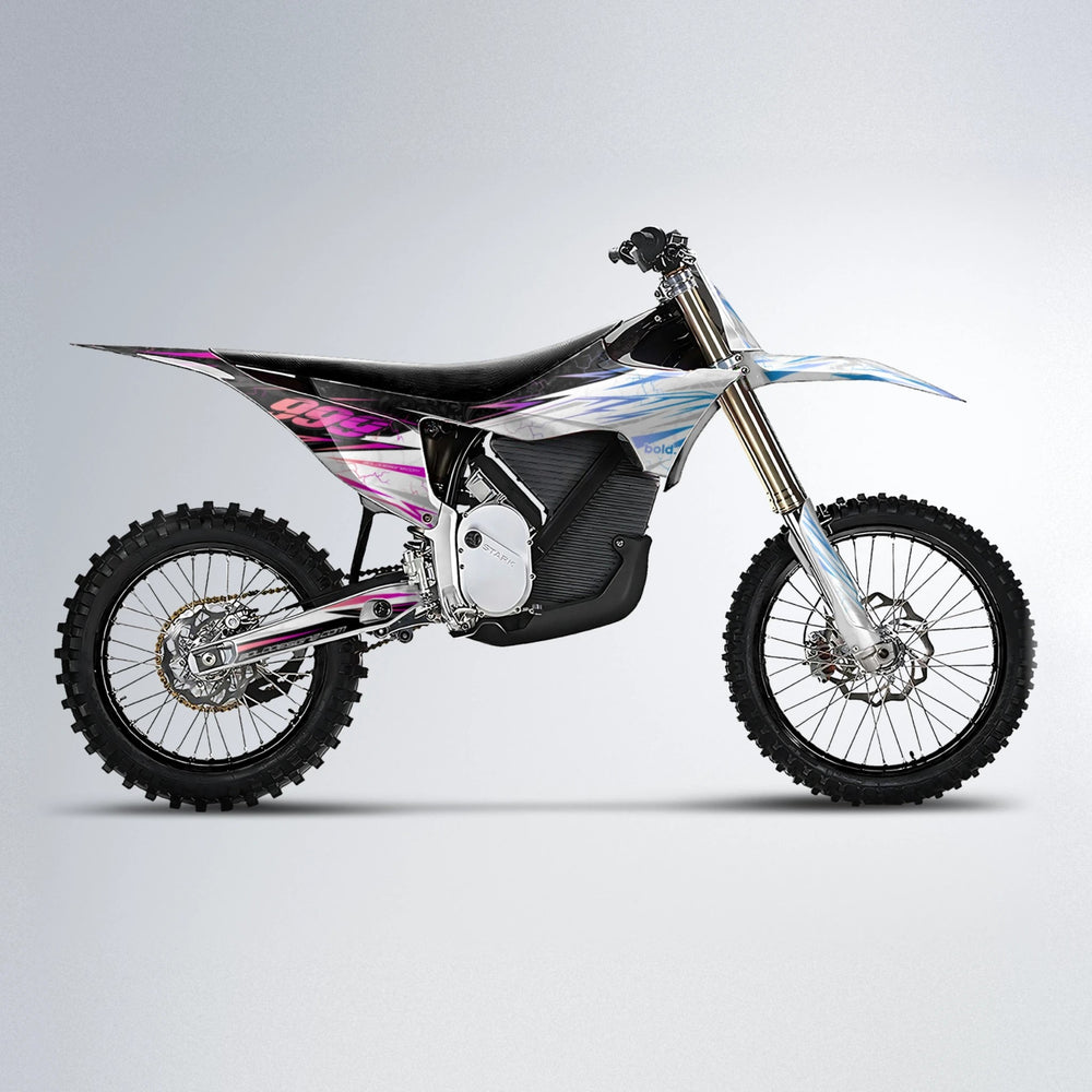 SUNRISE Stark Varg MX motocross graphics kit in Pink & Light Blue