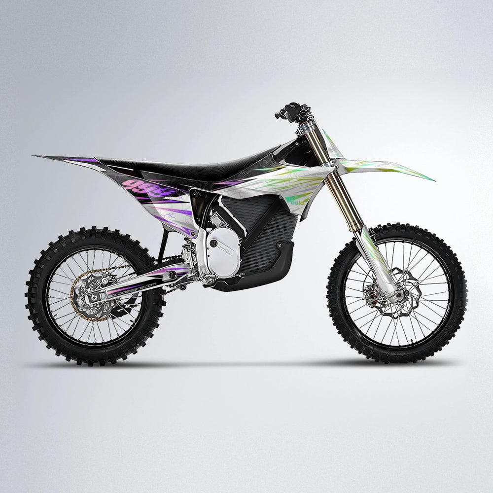 SUNRISE Stark Varg MX motocross graphics kit in Purple & Yellow