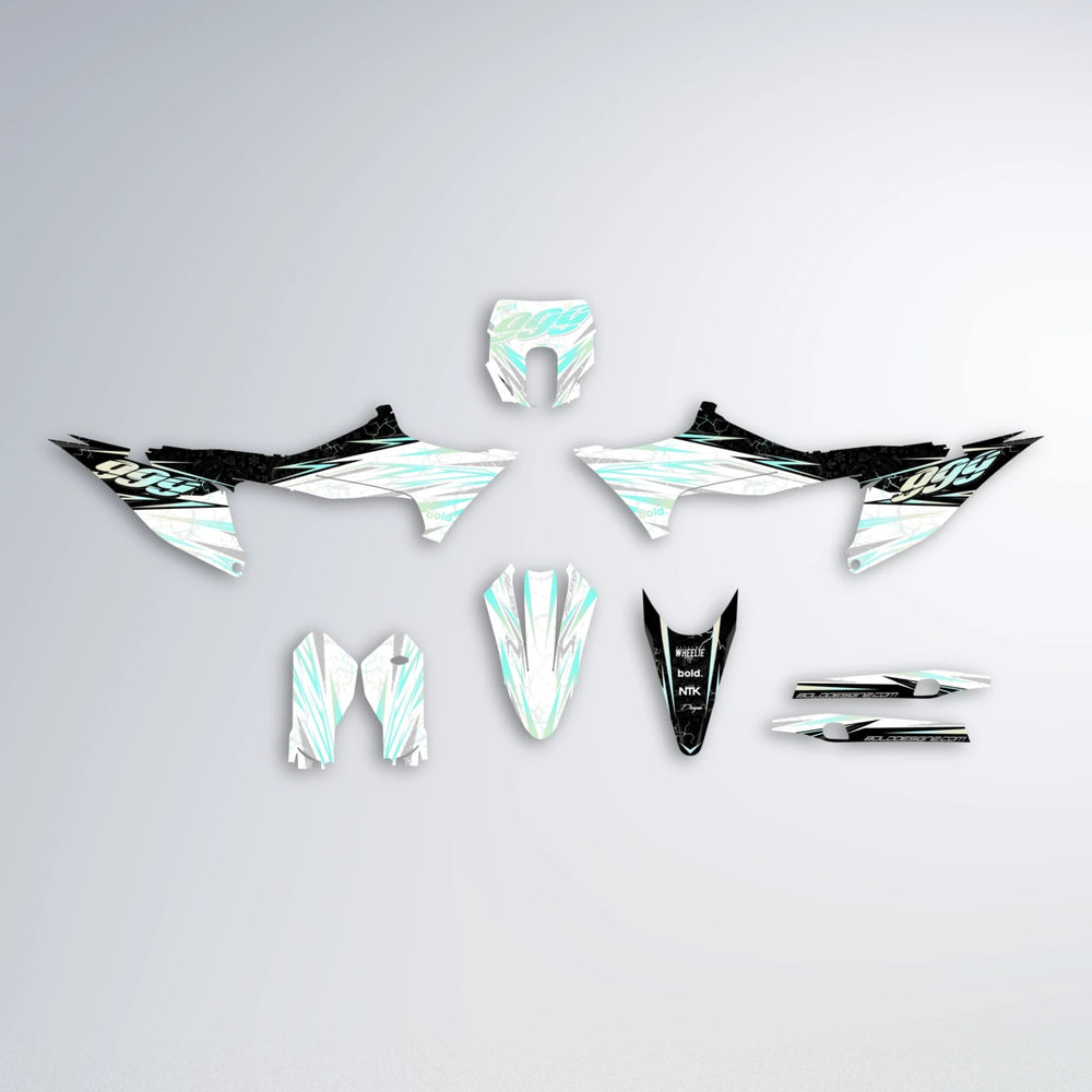 SUNRISE Stark Varg SM graphics kit parts layout in Mint