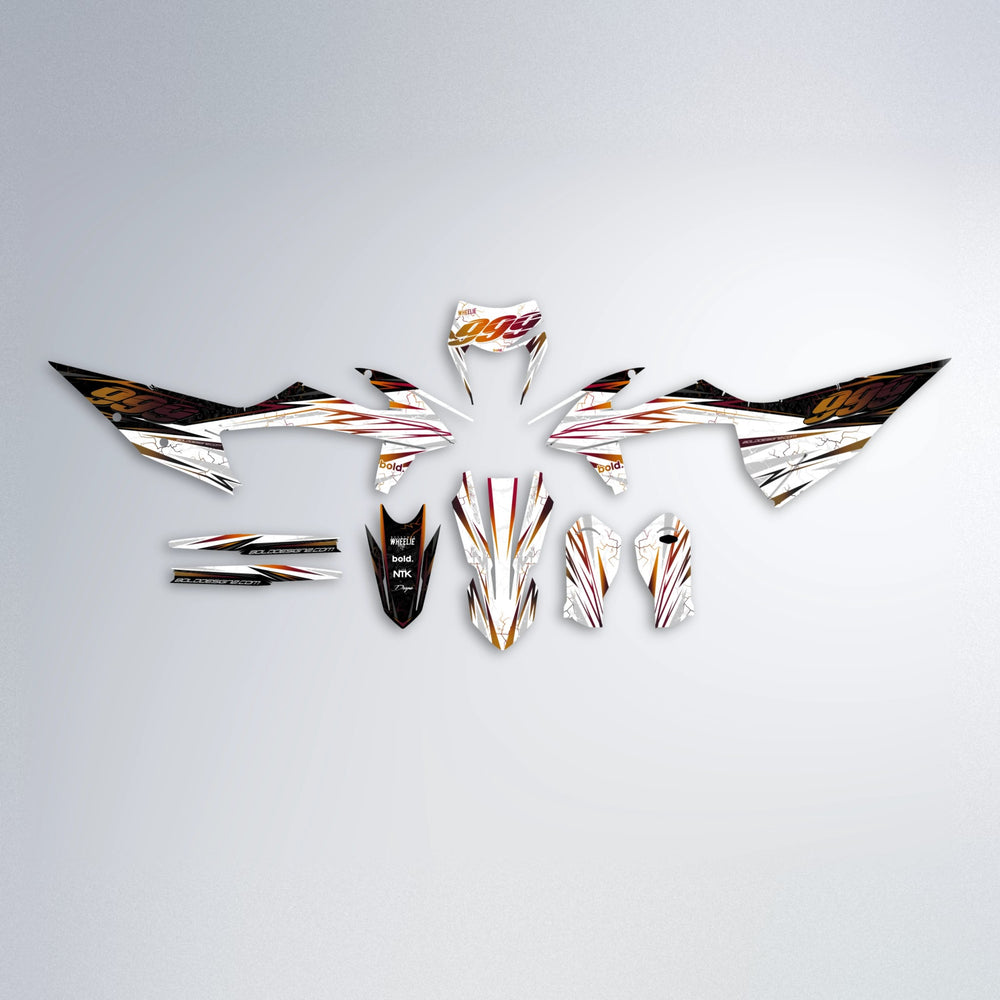 SUNRISE graphics kit parts layout in Black & Red