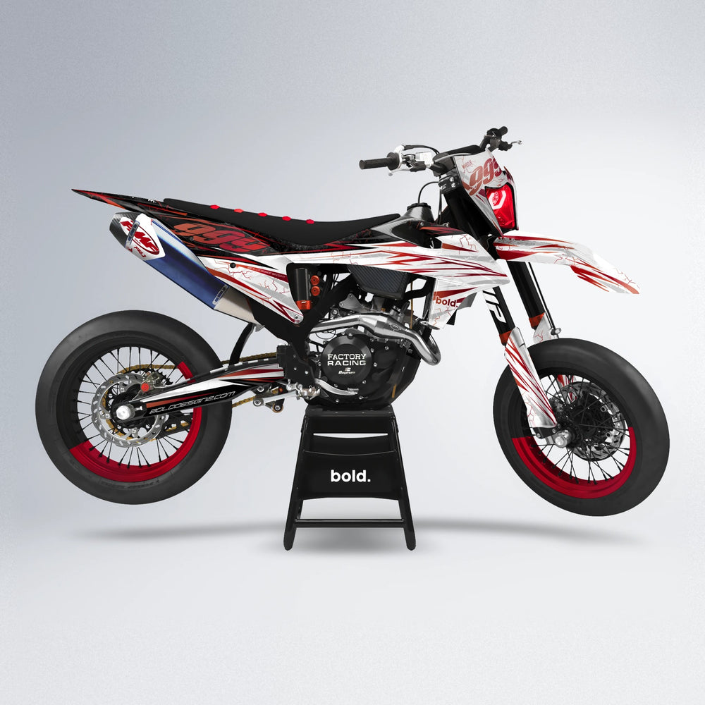 SUNRISE supermoto graphics kit in Red Chrome