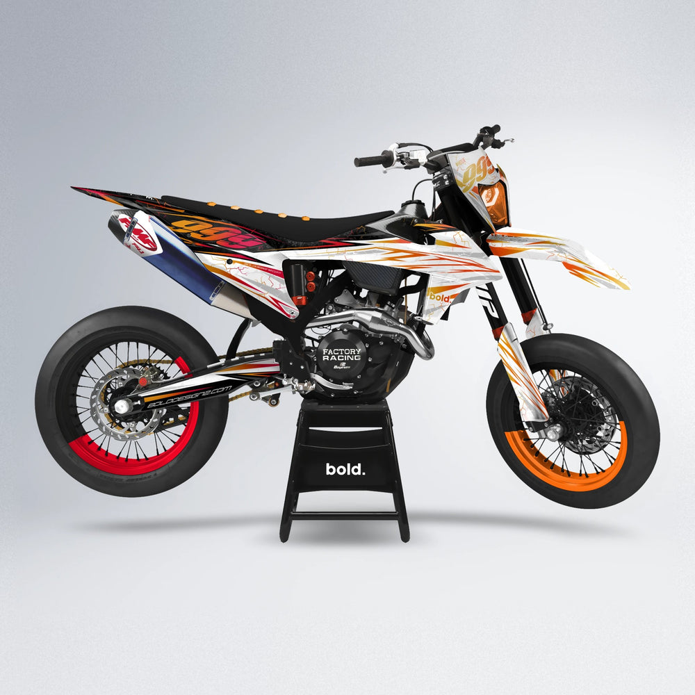 SUNRISE supermoto graphics kit in Red & Orange