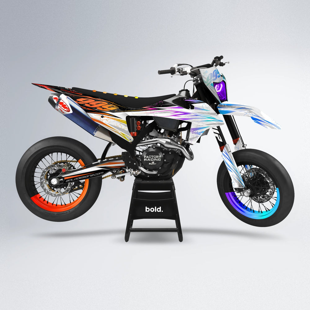 SUNRISE supermoto graphics kit in Sunset Fade