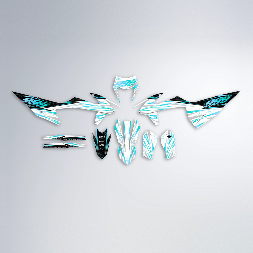 SUNRISE graphics kit parts layout in Teal