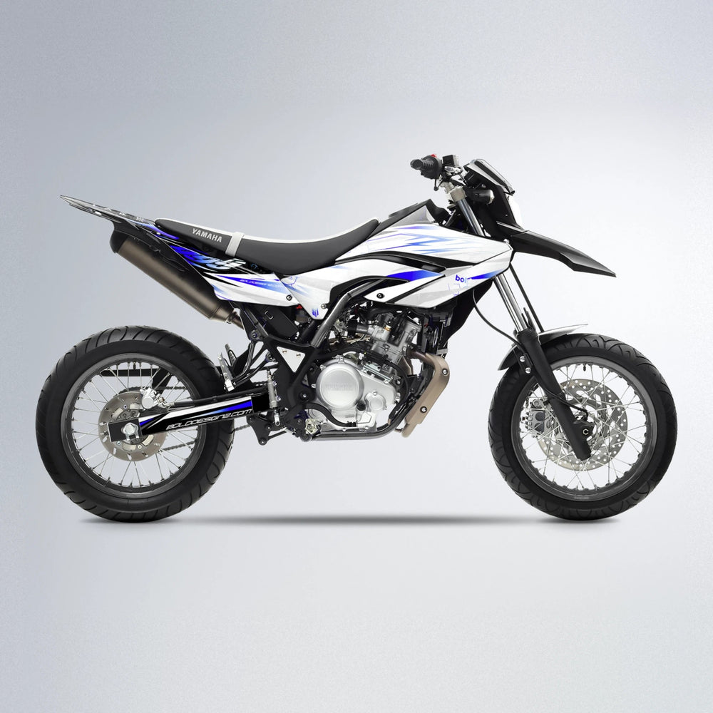 SUNRISE Yamaha WR 125X supermoto graphics kit in Blue