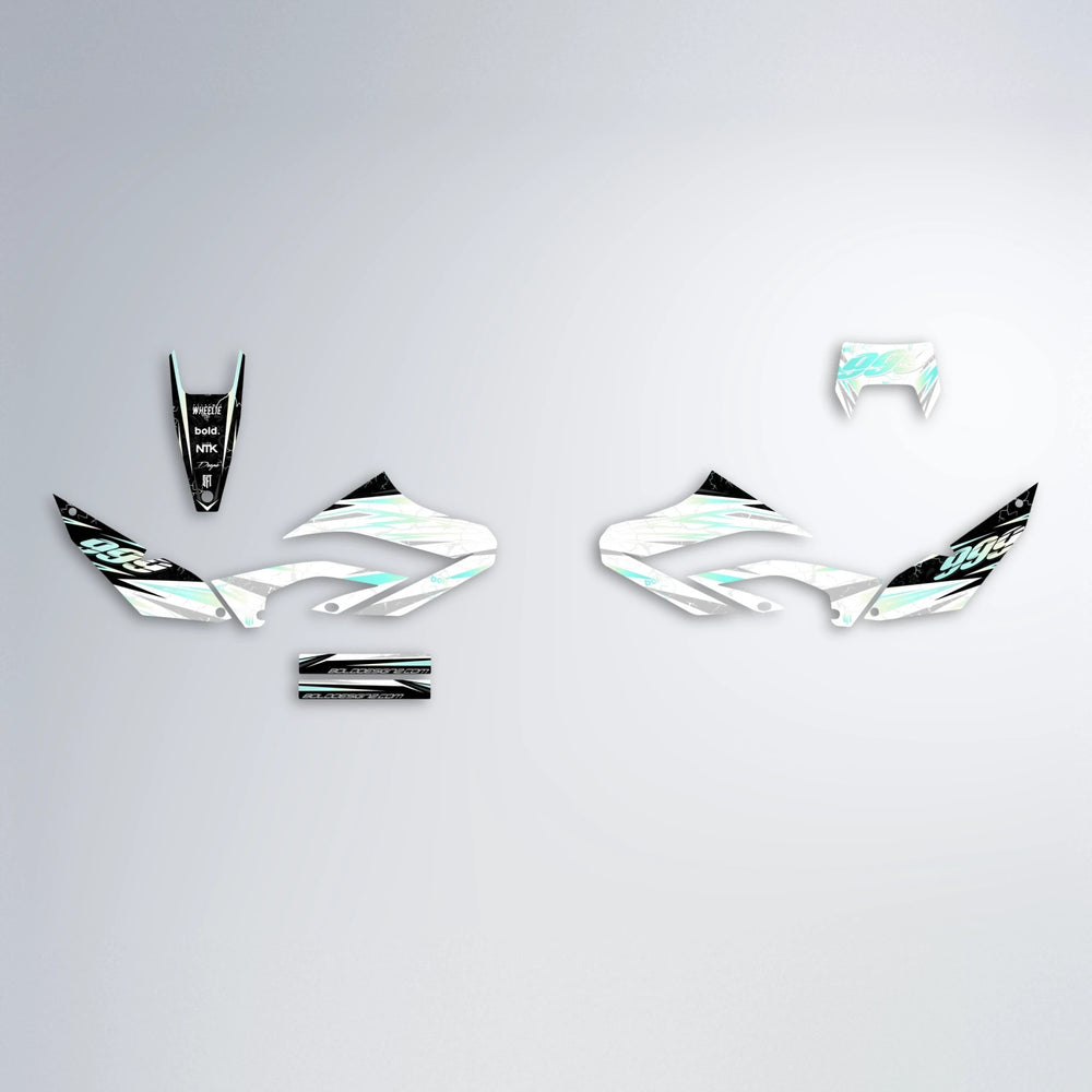 SUNRISE Yamaha WR 125X graphics kit parts layout in Mint