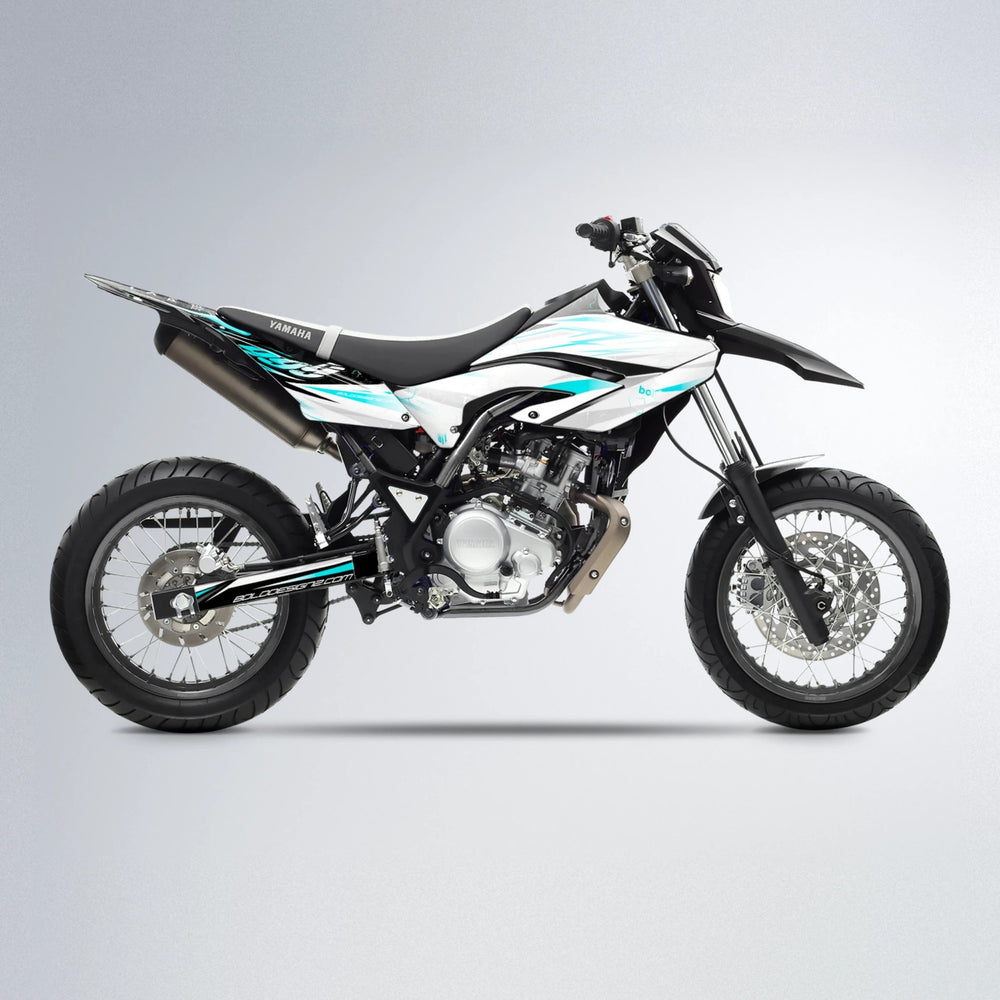 SUNRISE Yamaha WR 125X supermoto graphics kit in Teal
