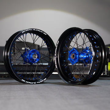 SMPRO Black/Blue - Supermoto Wheelset