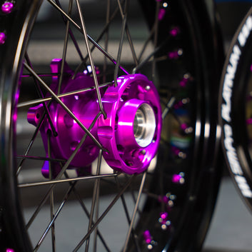 SMPRO Black/Purple - Supermoto Wheelset