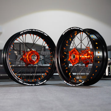 SMPRO Black/Orange - Supermoto Wheelset