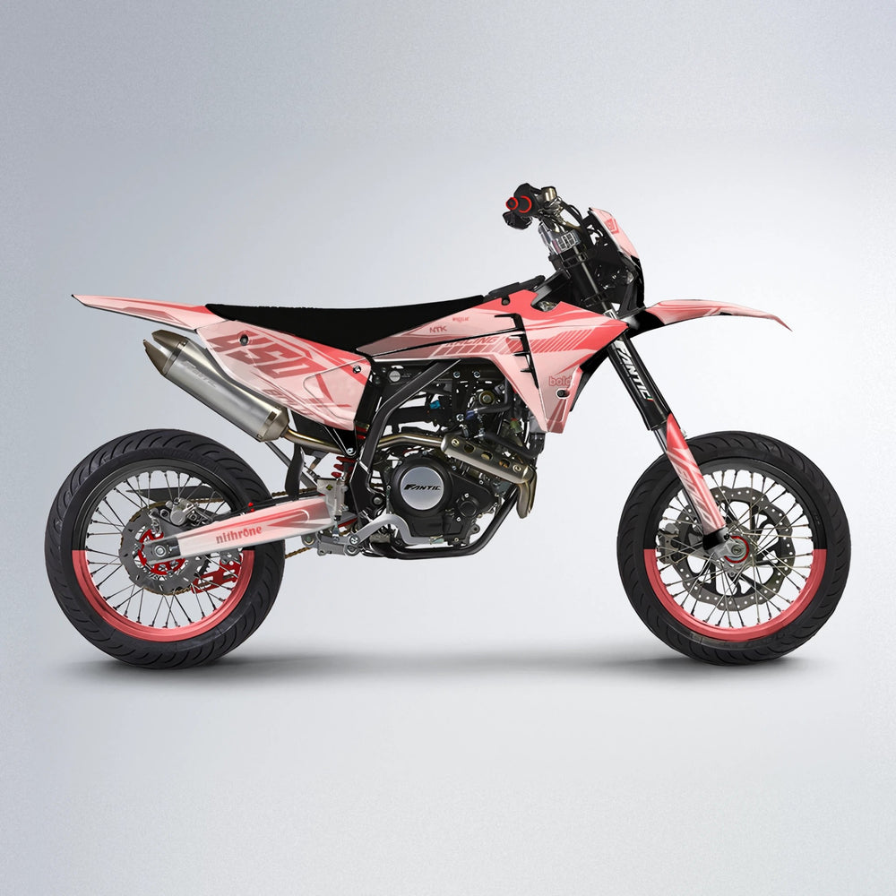 TEMPEST Fantic supermoto graphics kit in Black & Red