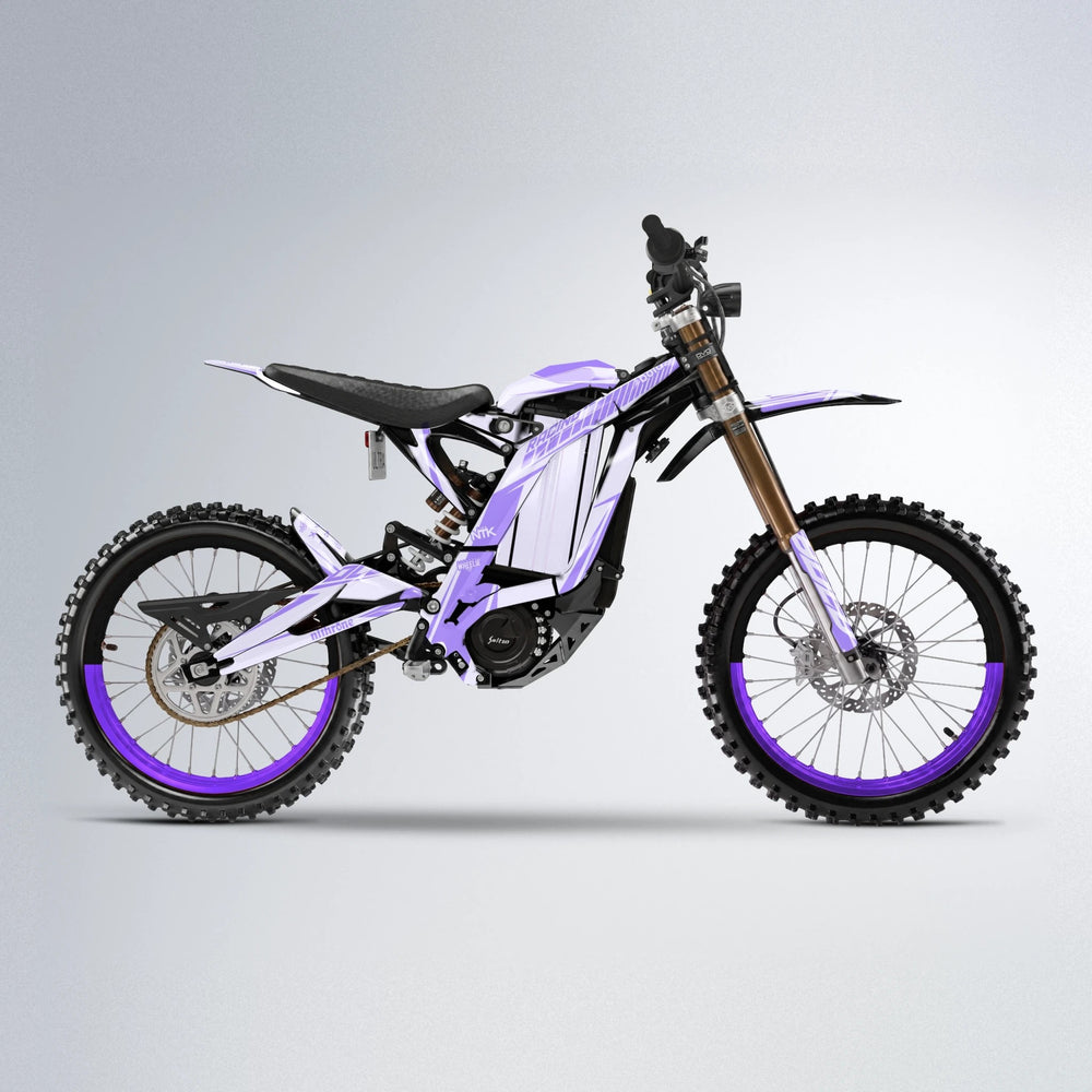 TEMPEST Sur-Ron Light Bee motocross graphics kit in Purple