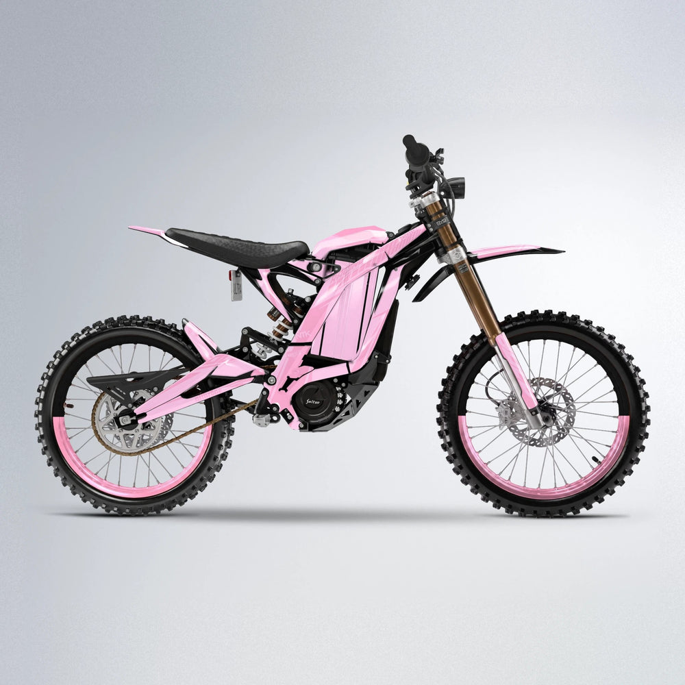 TEMPEST Sur-Ron Light Bee motocross graphics kit in Sakura Pink