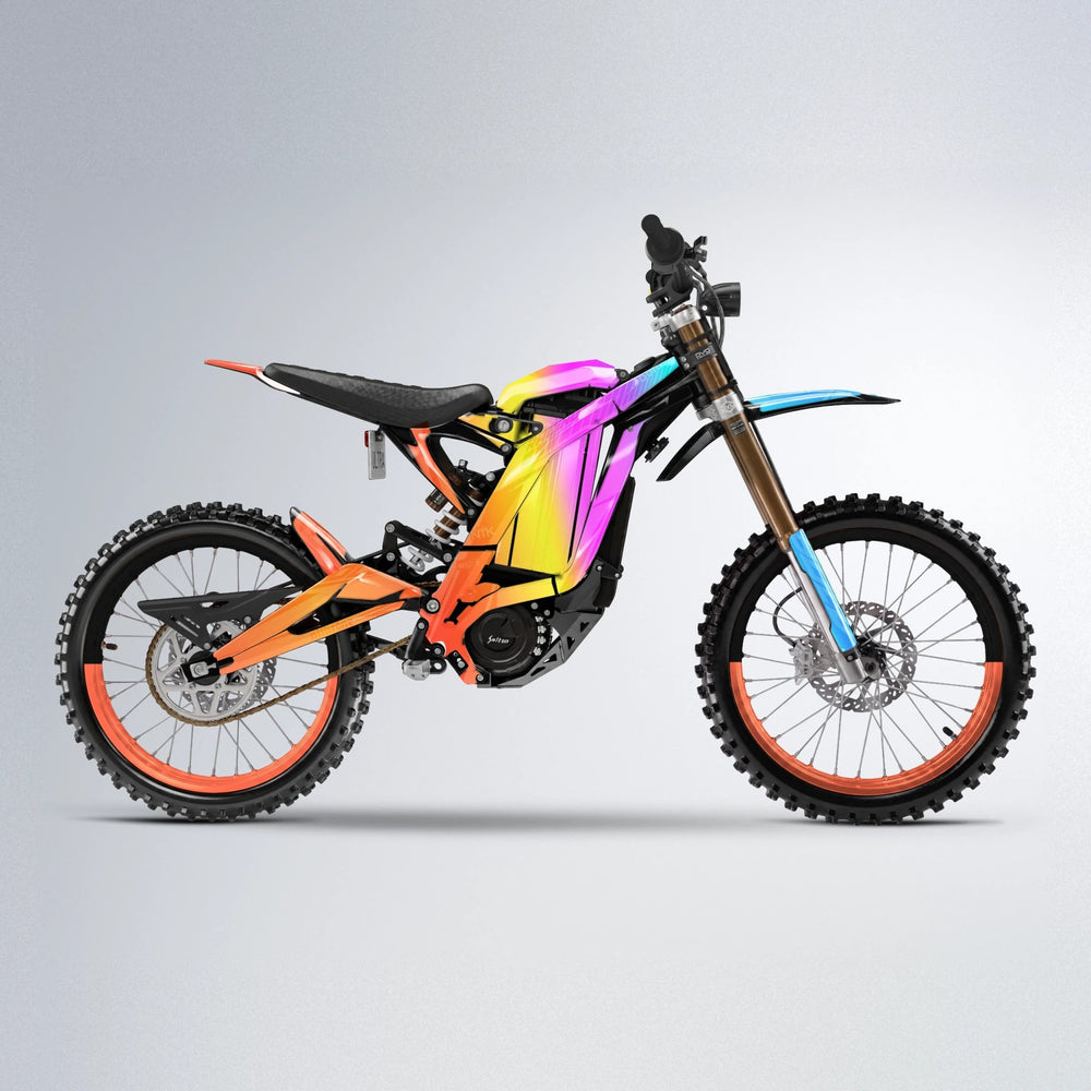 TEMPEST Sur-Ron Light Bee motocross graphics kit in Sunset Fade