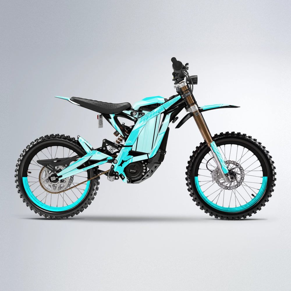 TEMPEST Sur-Ron Light Bee motocross graphics kit in Teal