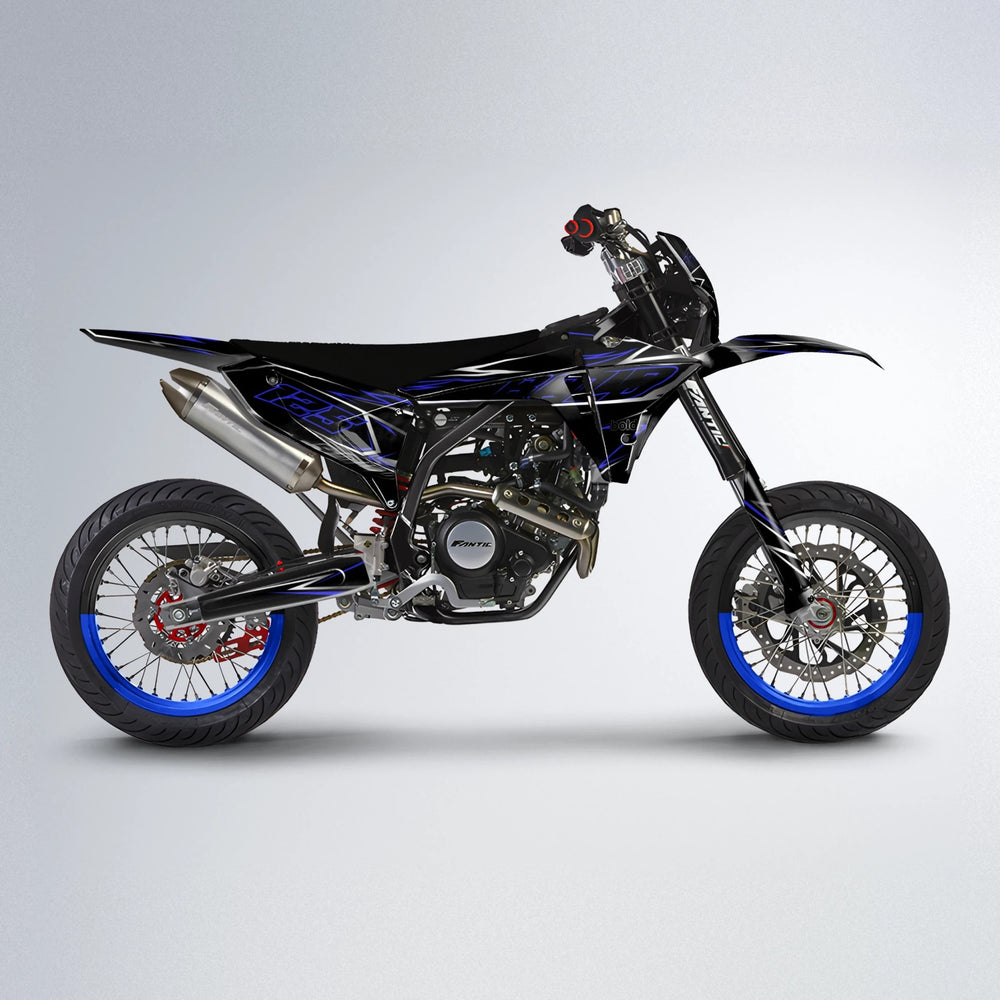 TEMPTATION Fantic supermoto graphics kit in Blue