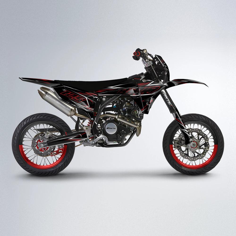 TEMPTATION Fantic supermoto graphics kit in Custom Colour