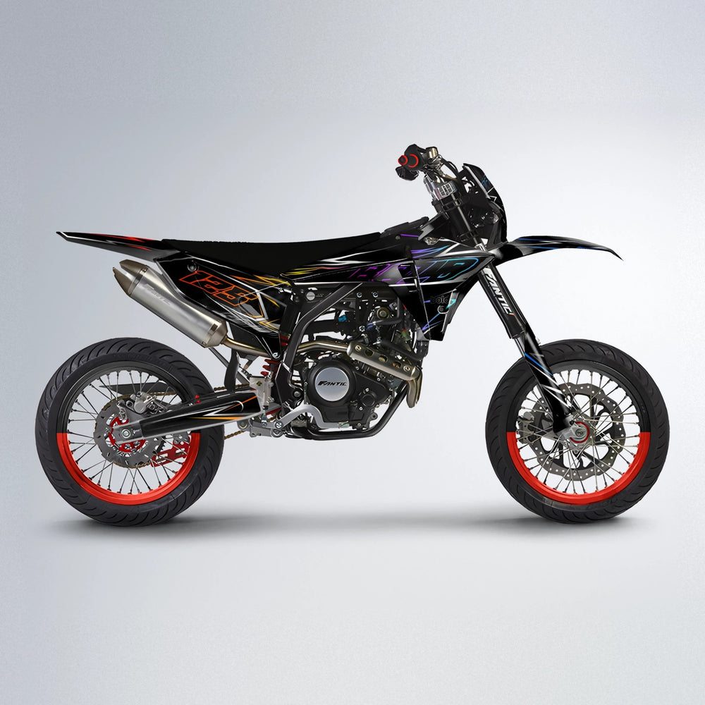 TEMPTATION Fantic supermoto graphics kit in Sunset Fade