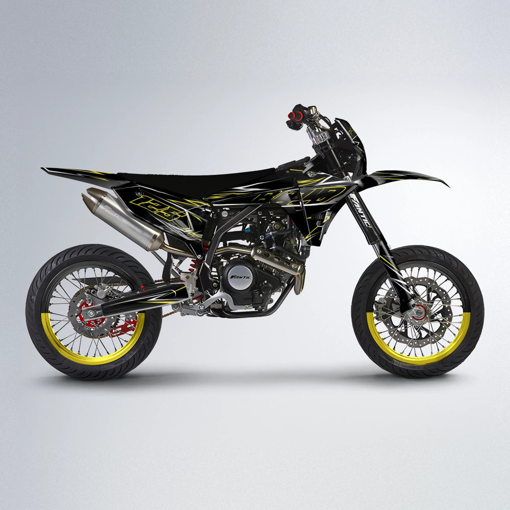 TEMPTATION Fantic supermoto graphics kit in Yellow