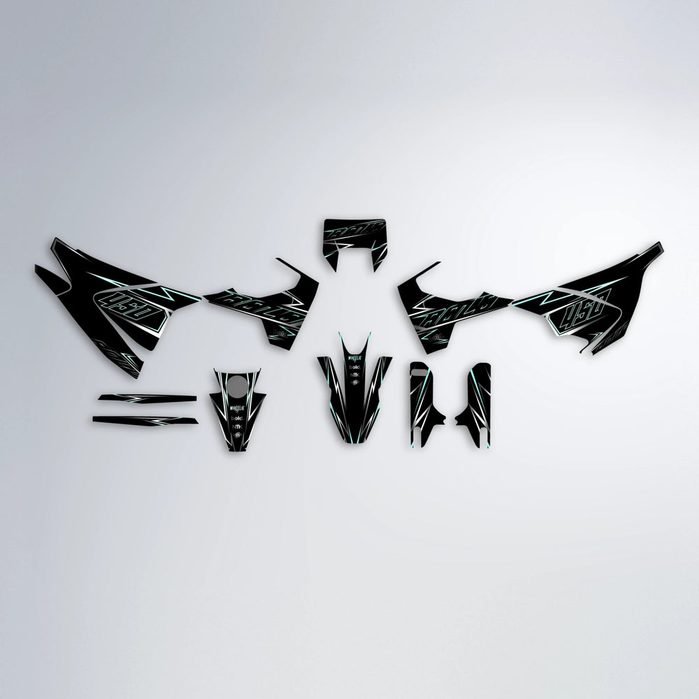 TEMPTATION Husqvarna 701 graphics kit parts layout in Mint