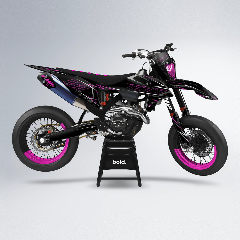 TEMPTATION supermoto graphics kit in Pink