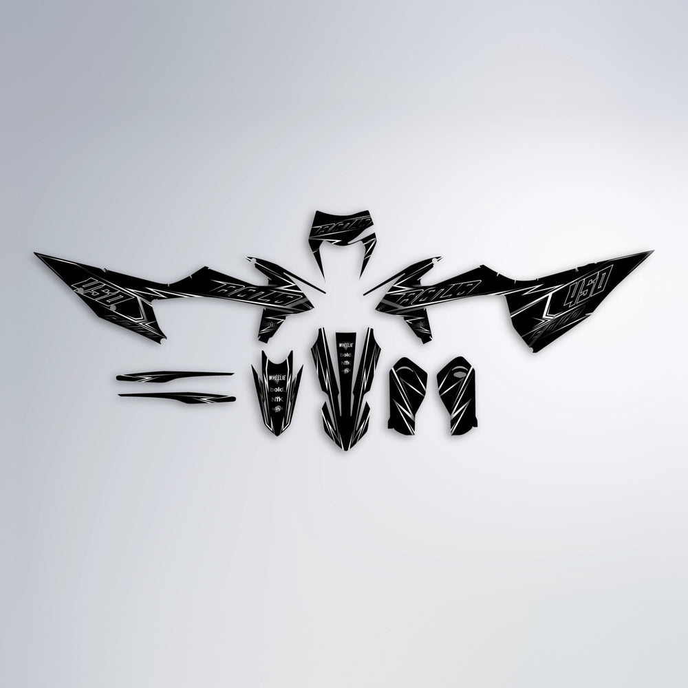 TEMPTATION graphics kit parts layout in White