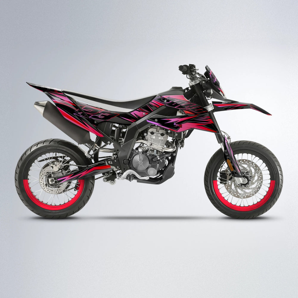 THUNDERSTRUCK Aprilia SX 125 supermoto graphics kit in Red