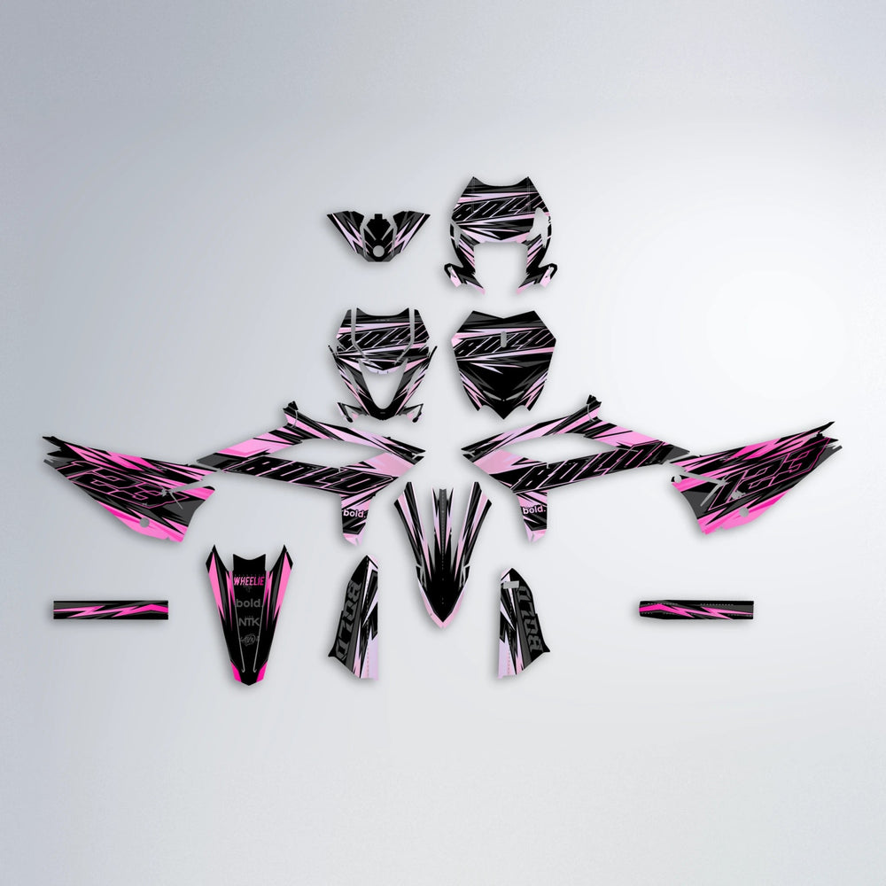 THUNDERSTRUCK Beta graphics kit parts layout in Flamingo