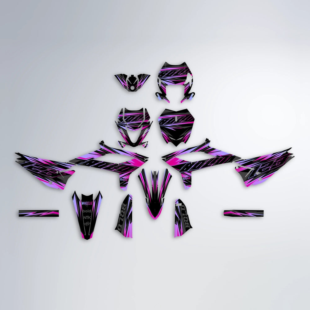 THUNDERSTRUCK Beta graphics kit parts layout in Pink