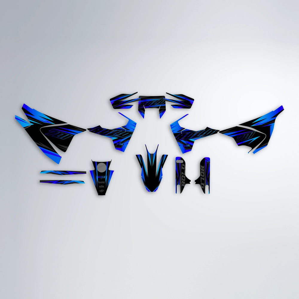 THUNDERSTRUCK Husqvarna 701 graphics kit parts layout in Blue