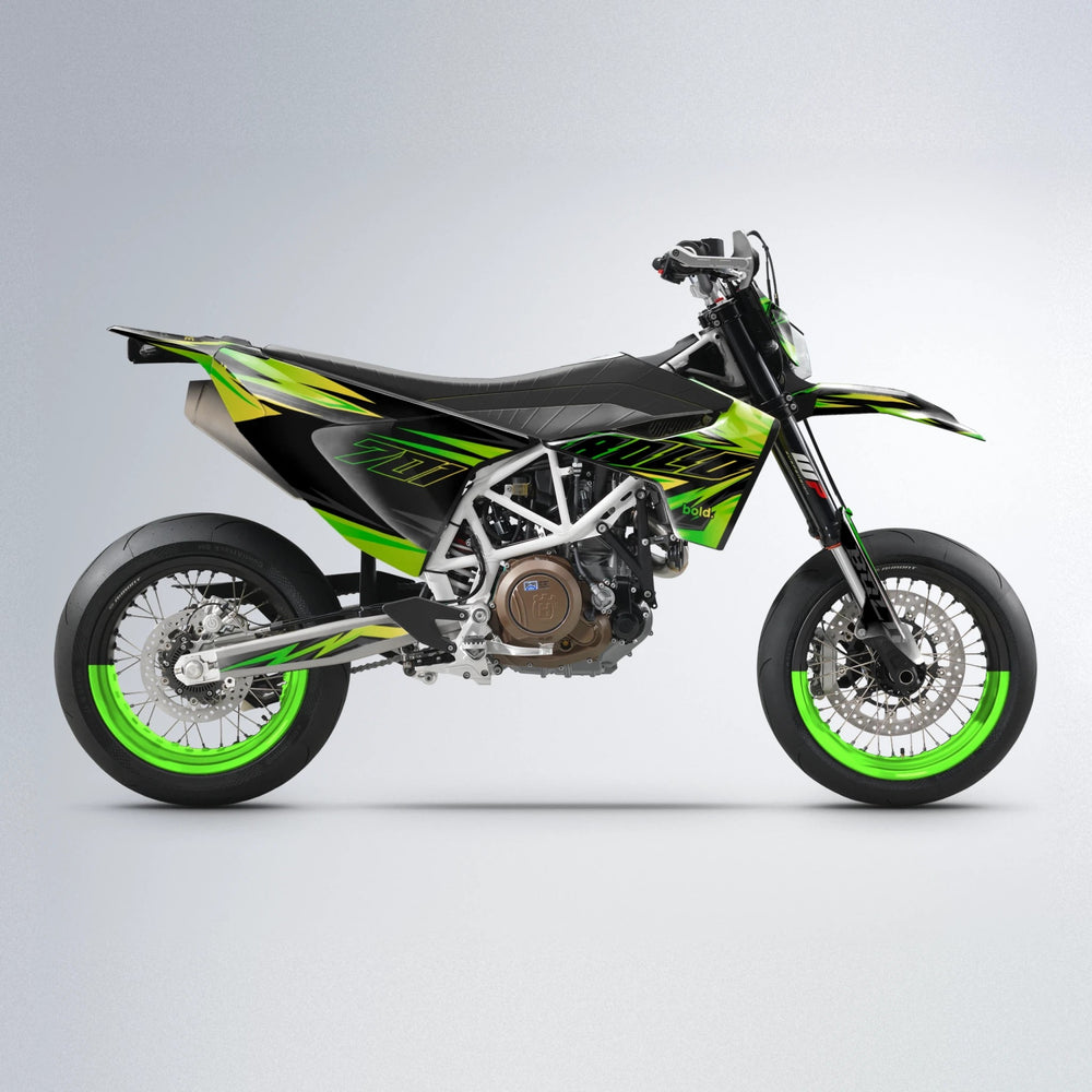 THUNDERSTRUCK Husqvarna 701 supermoto graphics kit in Green
