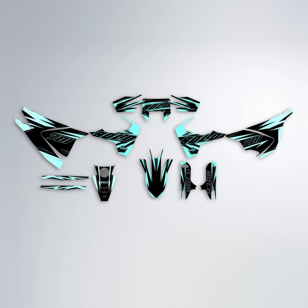 THUNDERSTRUCK Husqvarna 701 graphics kit parts layout in Mint