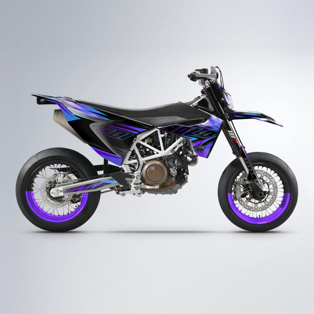 THUNDERSTRUCK Husqvarna 701 supermoto graphics kit in Purple
