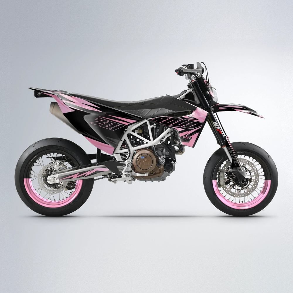 THUNDERSTRUCK Husqvarna 701 supermoto graphics kit in Sakura Pink