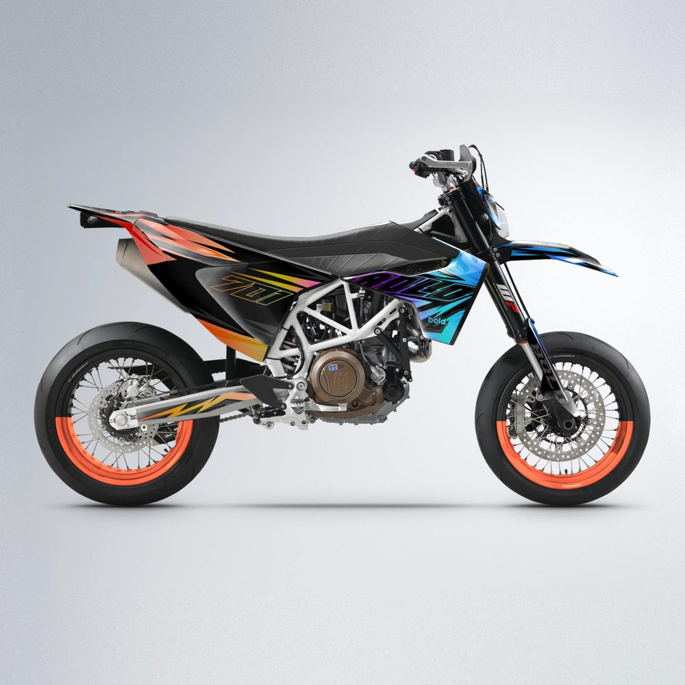 THUNDERSTRUCK Husqvarna 701 supermoto graphics kit in Sunset Fade