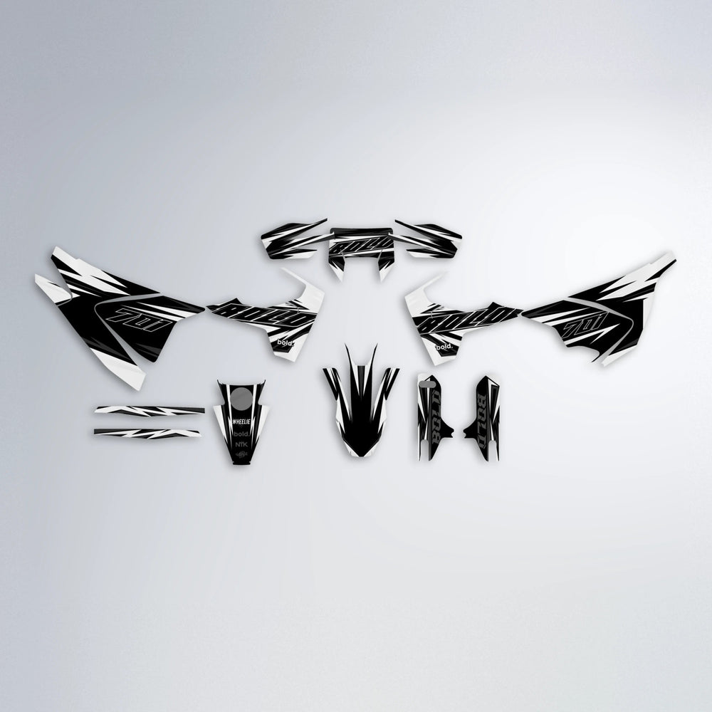 THUNDERSTRUCK Husqvarna 701 graphics kit parts layout in White