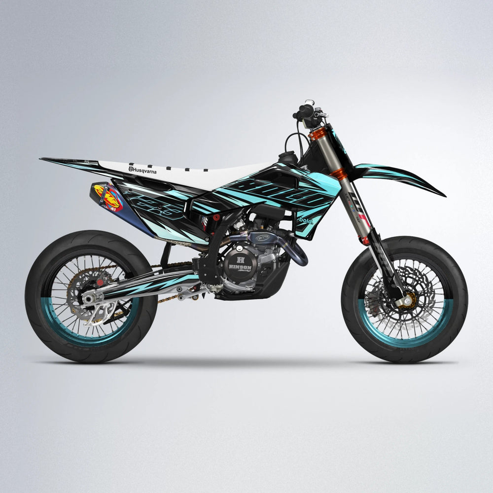 THUNDERSTRUCK Husqvarna FE/TE supermoto graphics kit in Mint