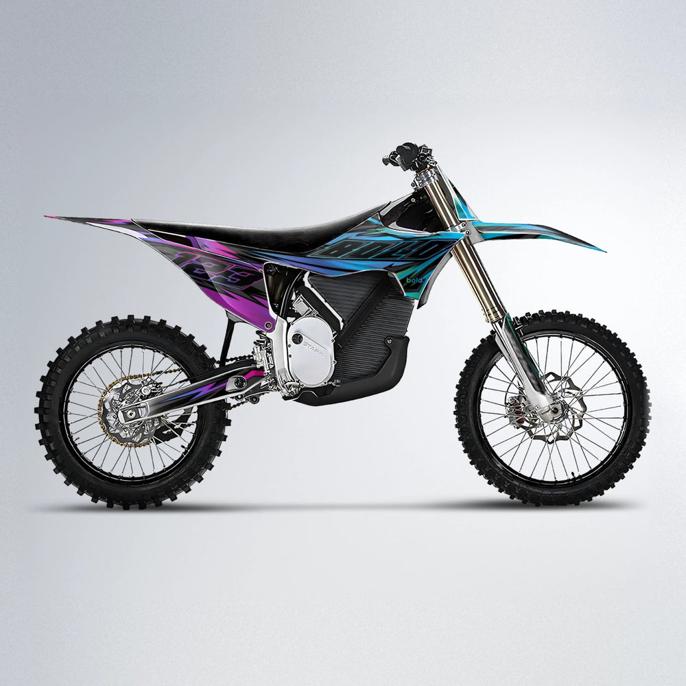 THUNDERSTRUCK Stark Varg MX motocross graphics kit in Pink & Light Blue