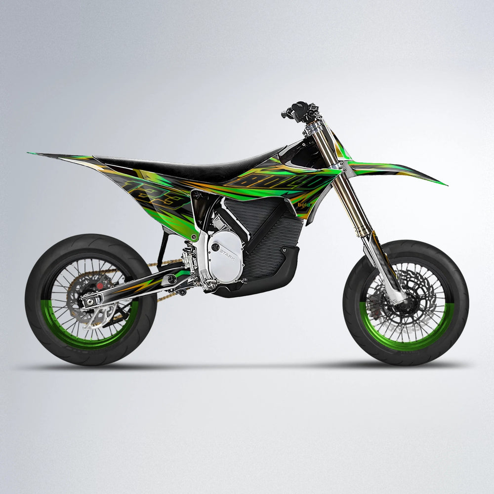 THUNDERSTRUCK Stark Varg SM supermoto graphics kit in Green