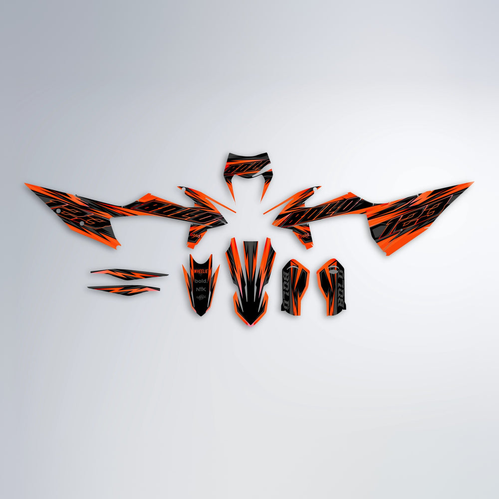THUNDERSTRUCK graphics kit parts layout in Orange