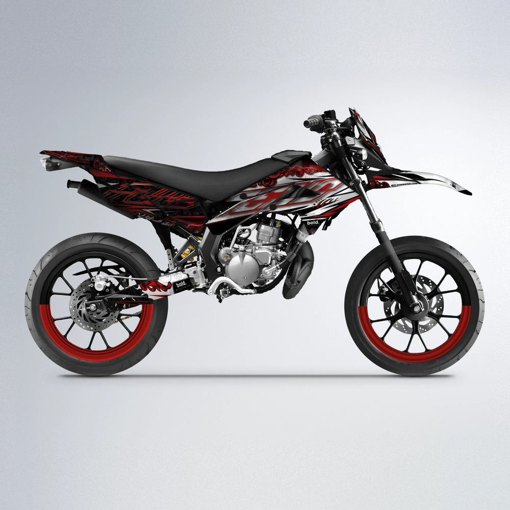 TIDAL Derbi Senda supermoto graphics kit in Black & Red